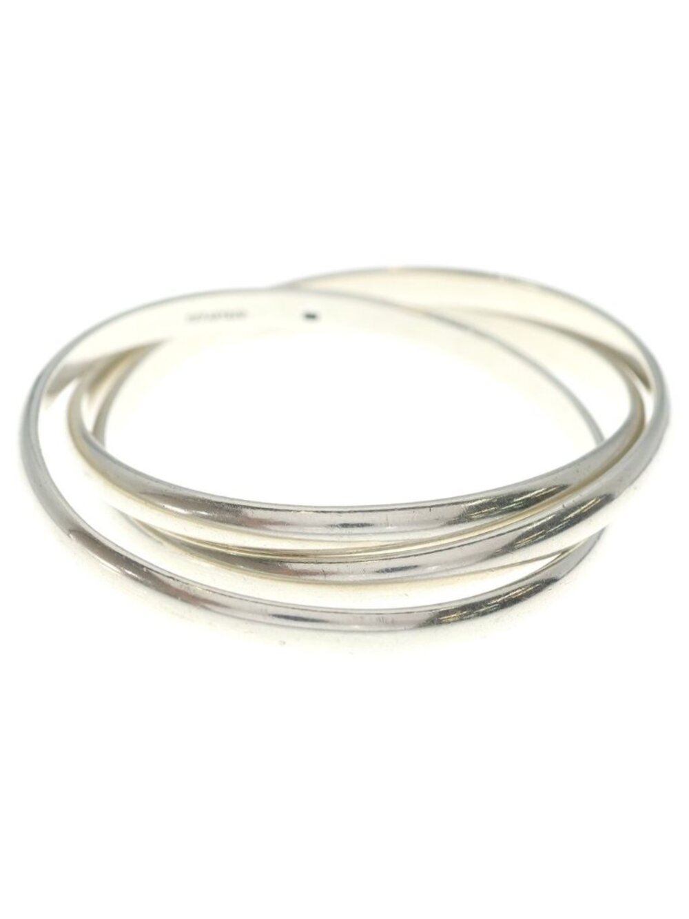 Tiffany & Co Vintage Triple Trinity Bangle Bracelet Silver